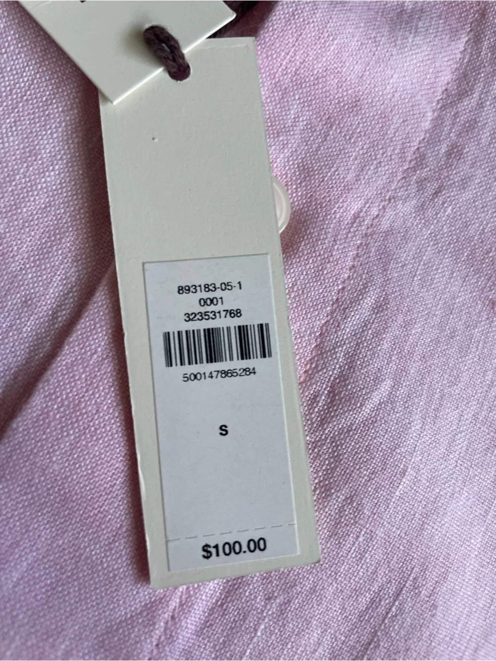 Banana Republic Men’s Pink Linen Button-Down Shirt / S